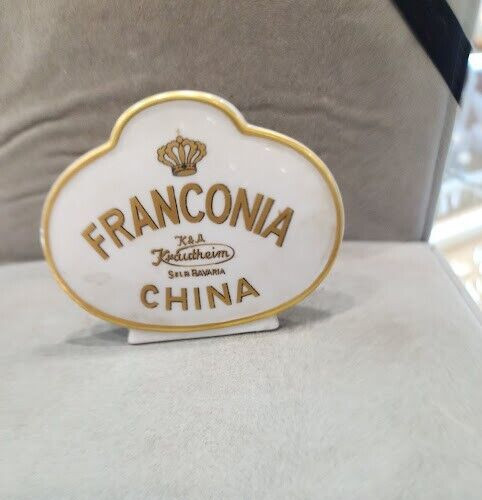Franconia Krautheim Selb Bavaria China Store Advertisement Porcelain Plaque