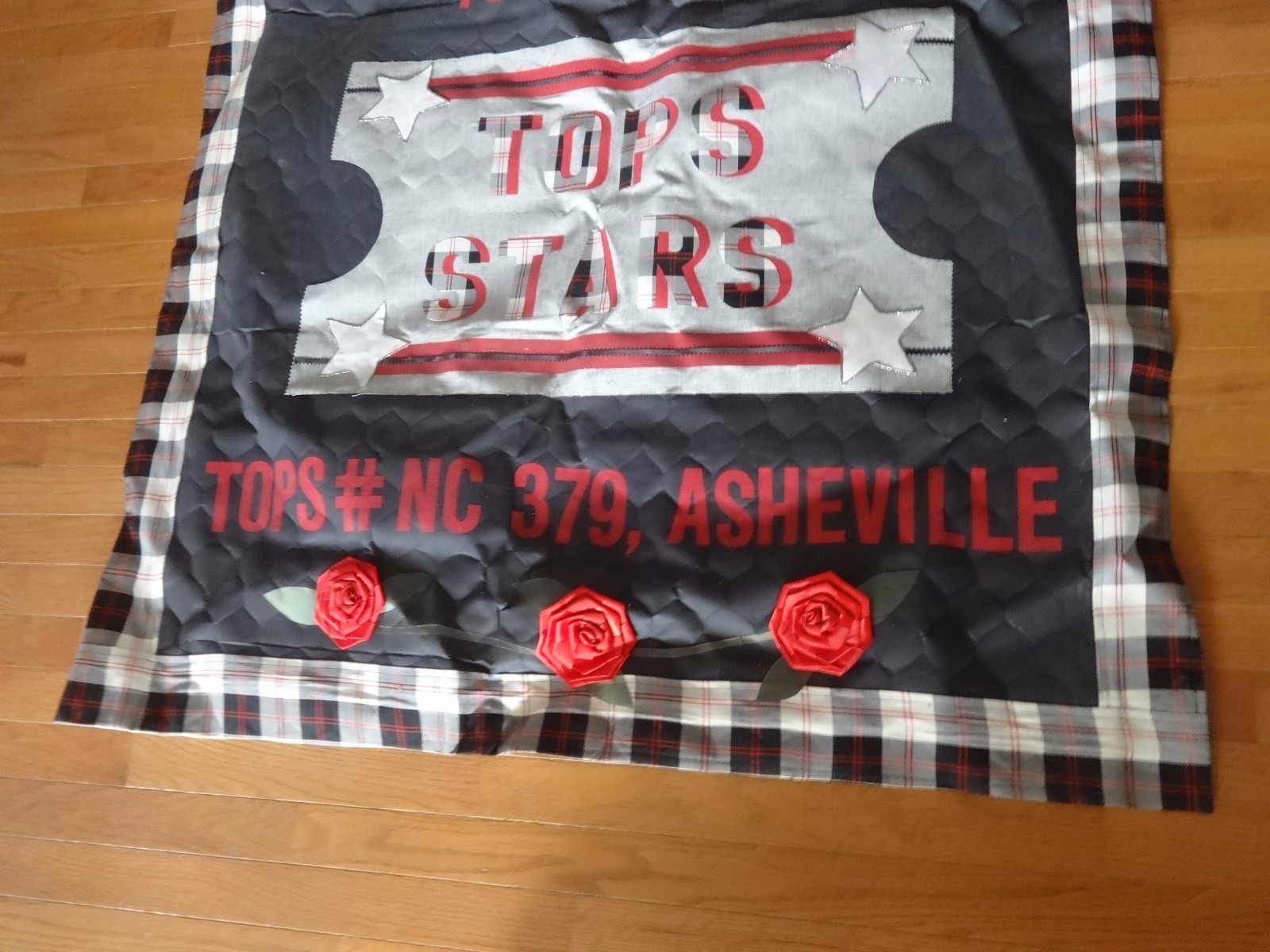 VTG 70’s TOPS KOPS Diet Club Weight Loss Cloth Banner Asheville NC Club 44X66