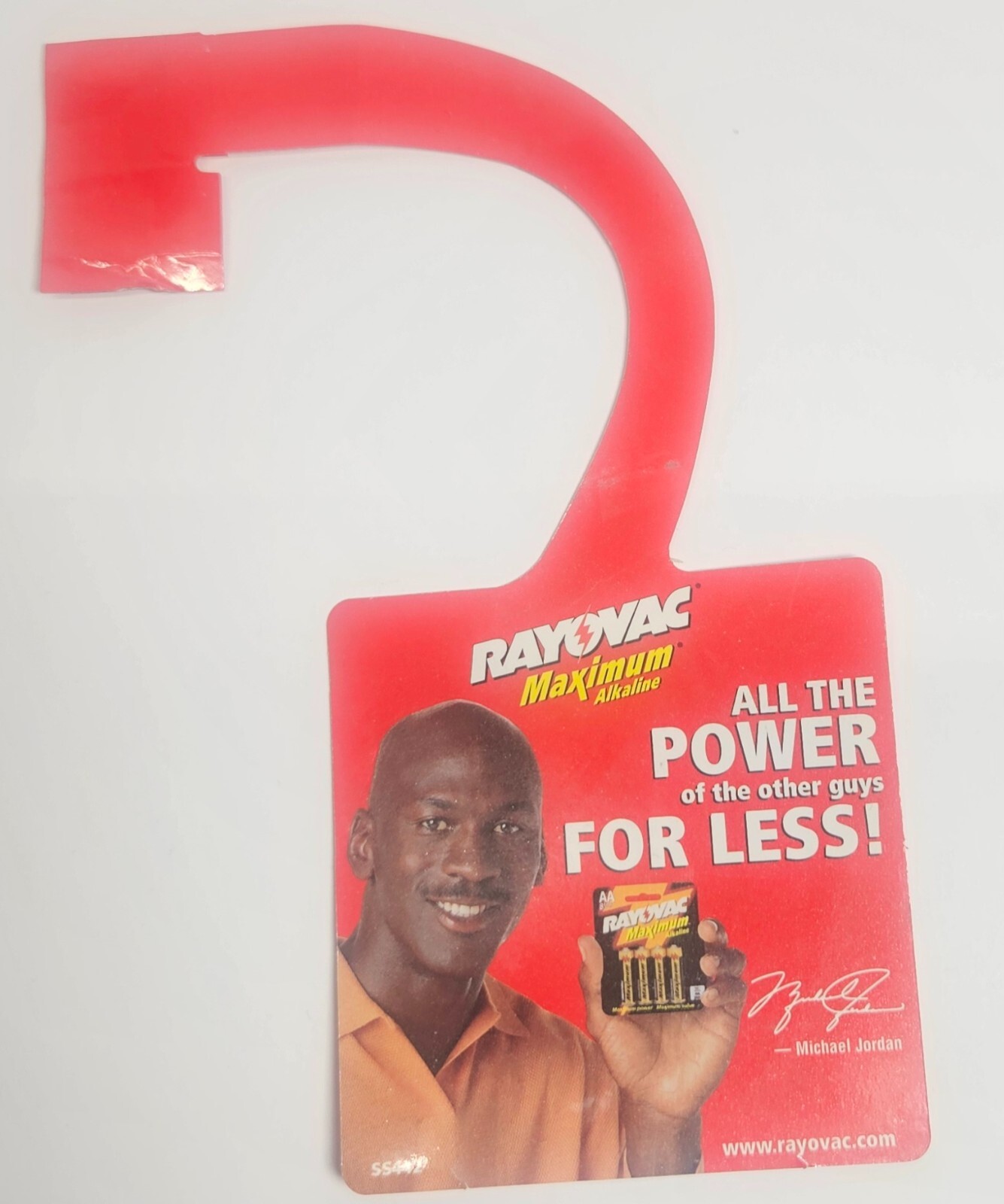 Vintage Michael Jordan Rayovac Store Shelf Display Advertising Piece
