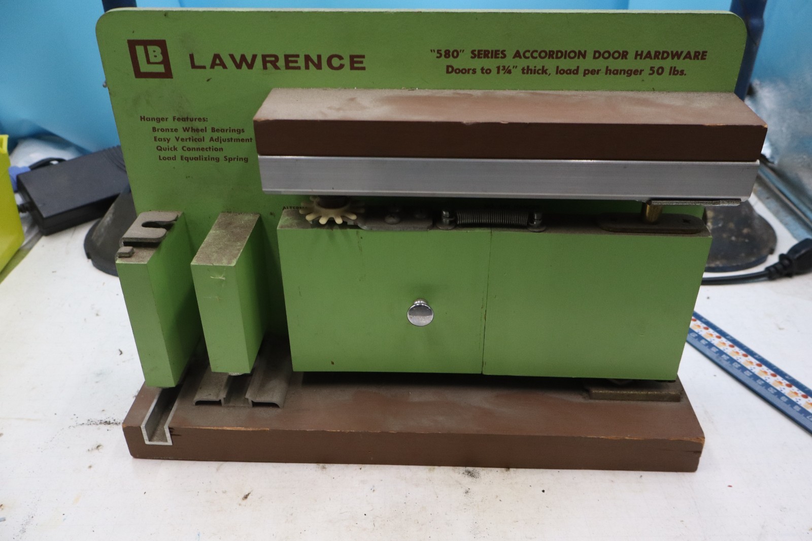 Vintage LAWRENCE 580 accordian door hardware store display salesman display