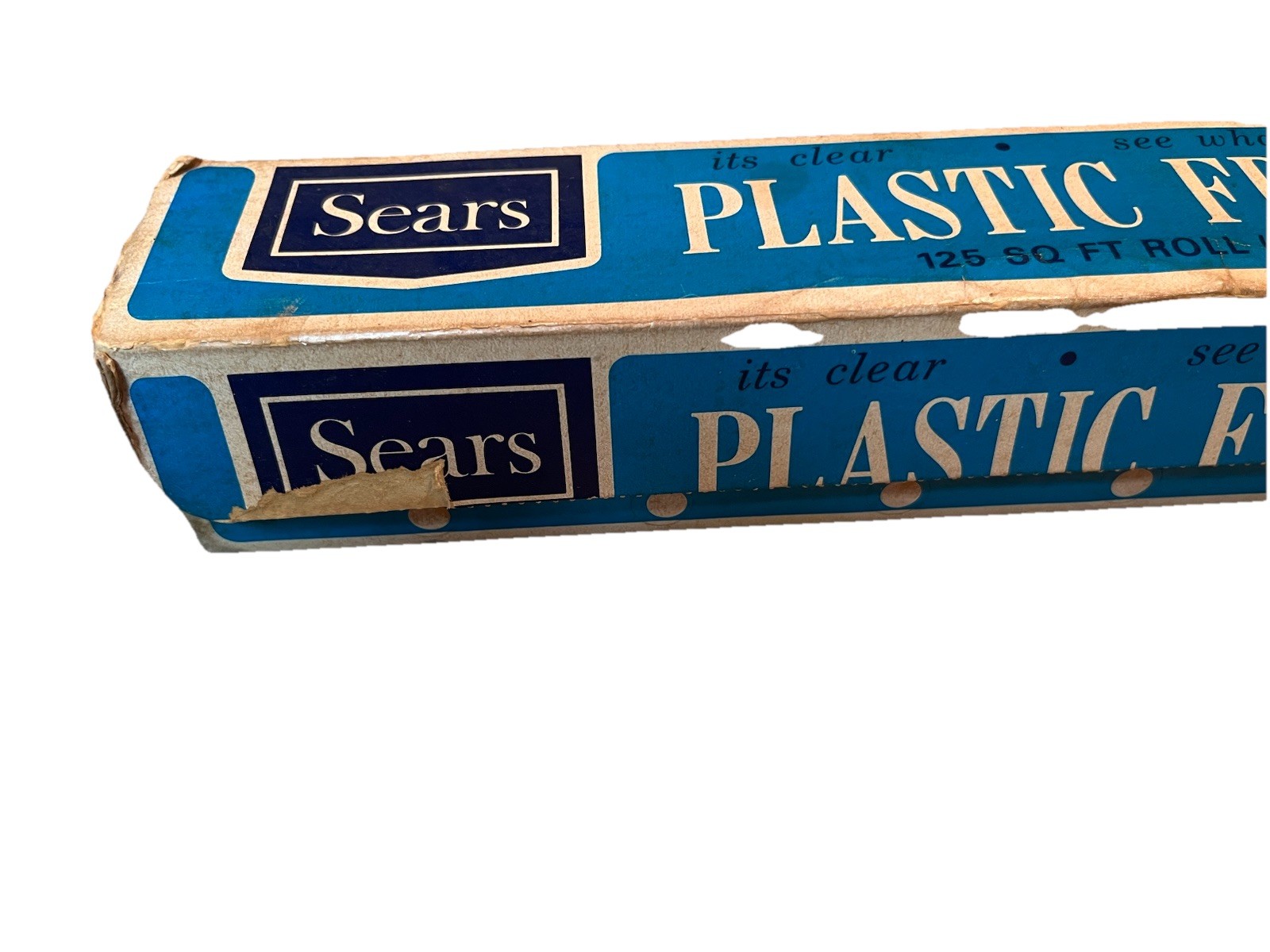 Vintage Sears Plastic Freezer Wrap Used Prop Or Display Maybe Half Is Left.