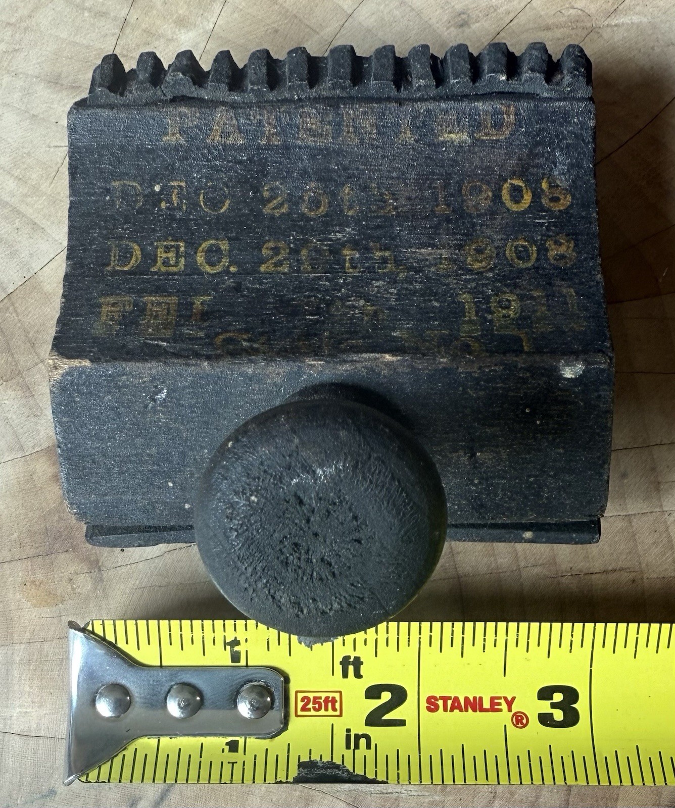 Antique Shoe Sole Rubber Stamp Salesman Sample Style No 1 Patent 1911