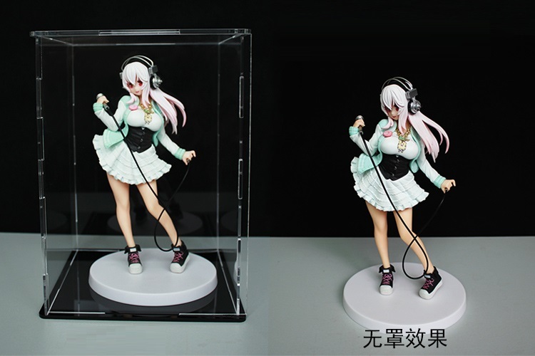 Transparent Acrylic Display Box Dustproof Action Figure Storage Case Assembled