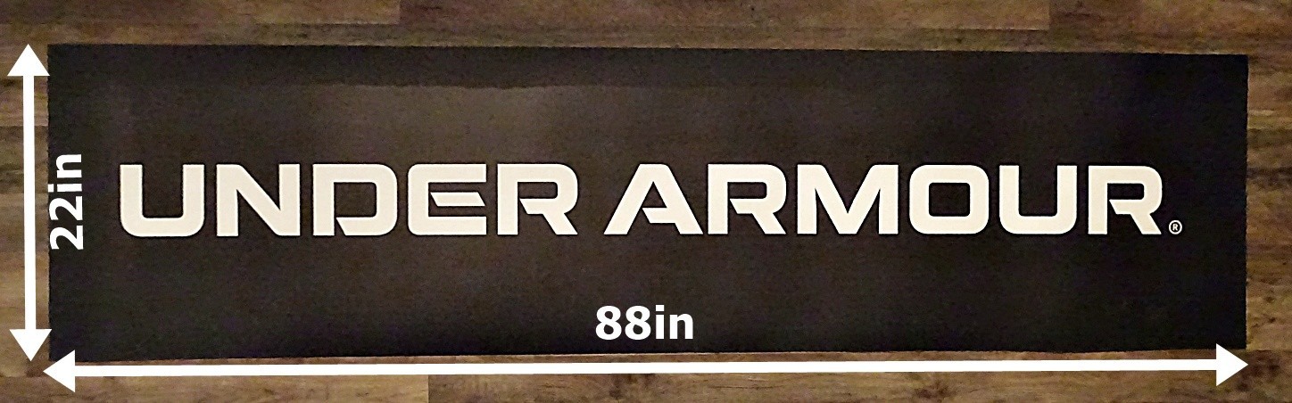 UNDER ARMOUR Store Display Promo Banner Sign HUGE 88″ X 22″ Over 7 FEET LONG!!