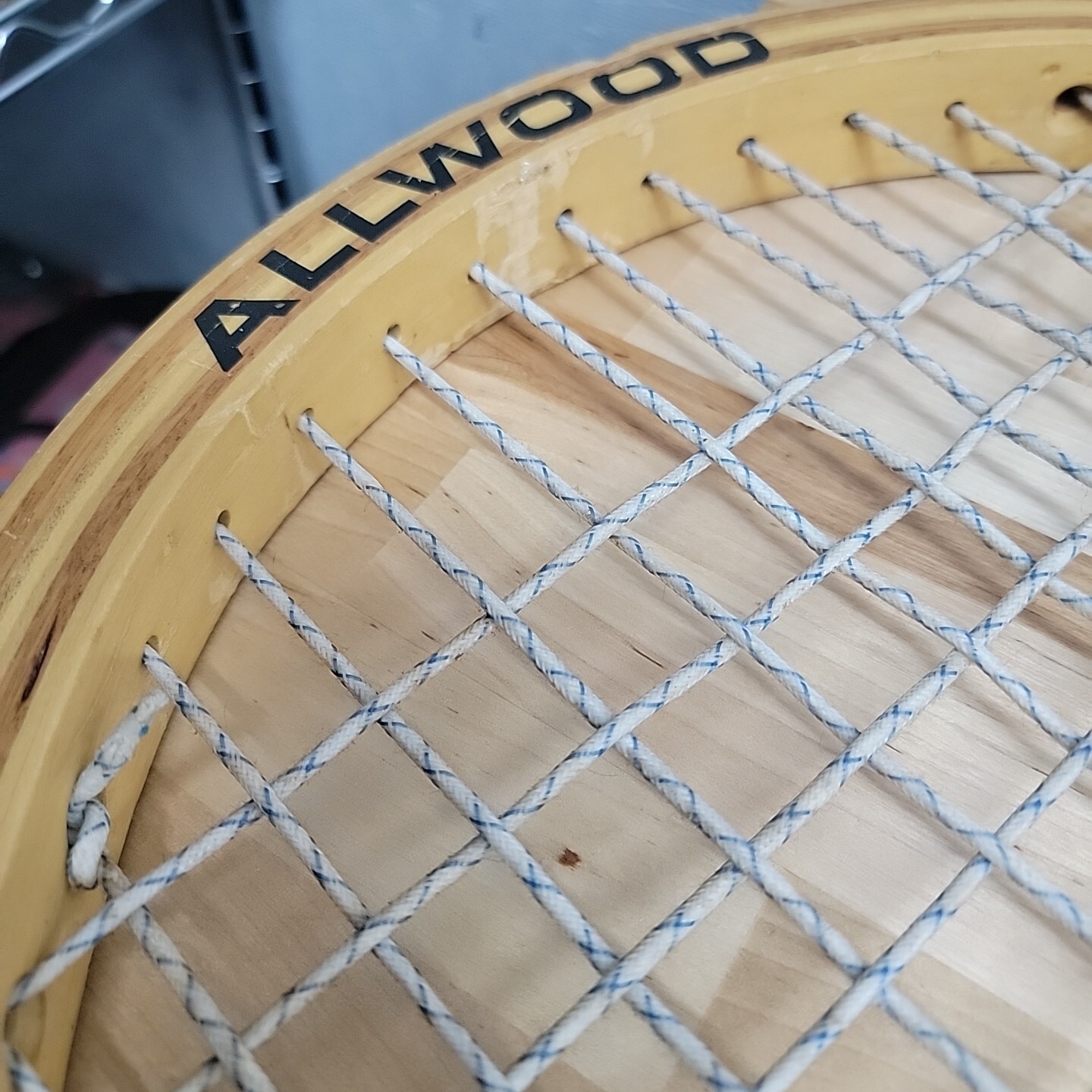 HUGE VTG Donnay Allwood Tennis Racket Trade Sign Advertising Display 54”