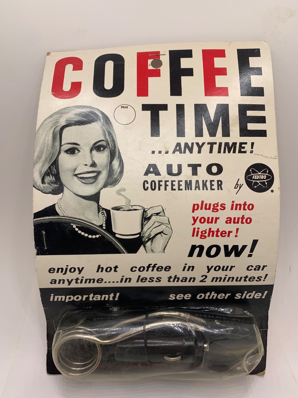 Coffee Time Anytime Auto Coffeemaker By Fedtro Vintage Mid-Centuy Advertising
