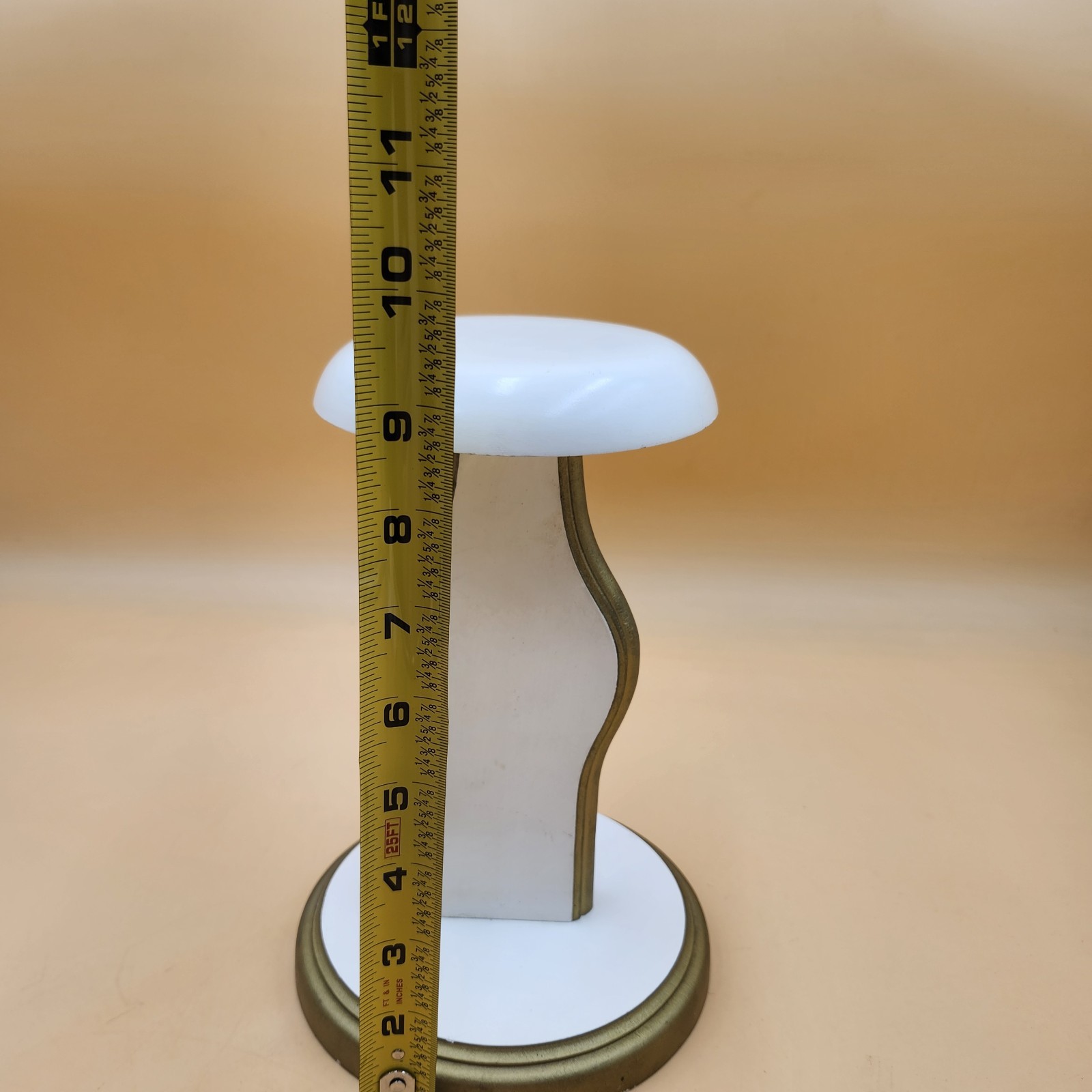Antique Vintage Hat Stand Millinery Store Display “L” Mark Initial wood Monogram