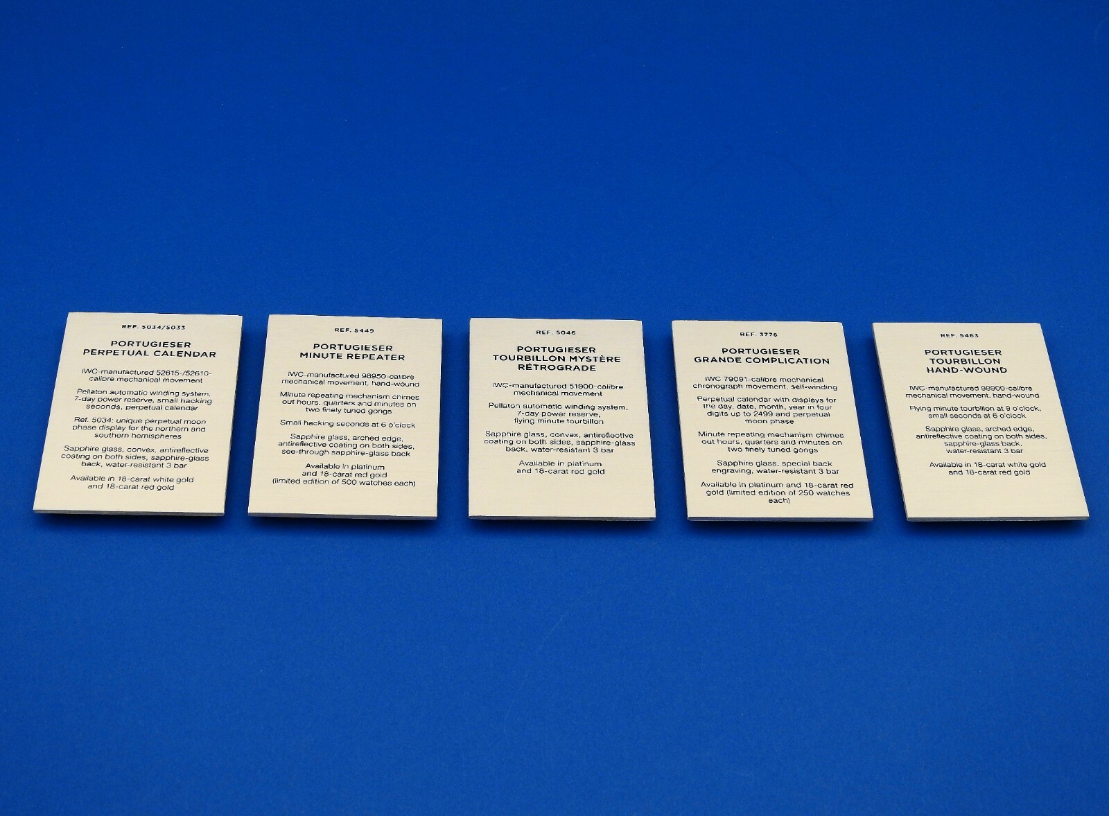 ORIGINAL IWC “PORTUGIESER” DEALER’S ALUMINUM DISPLAY SIGNS BRAND NEW 5X