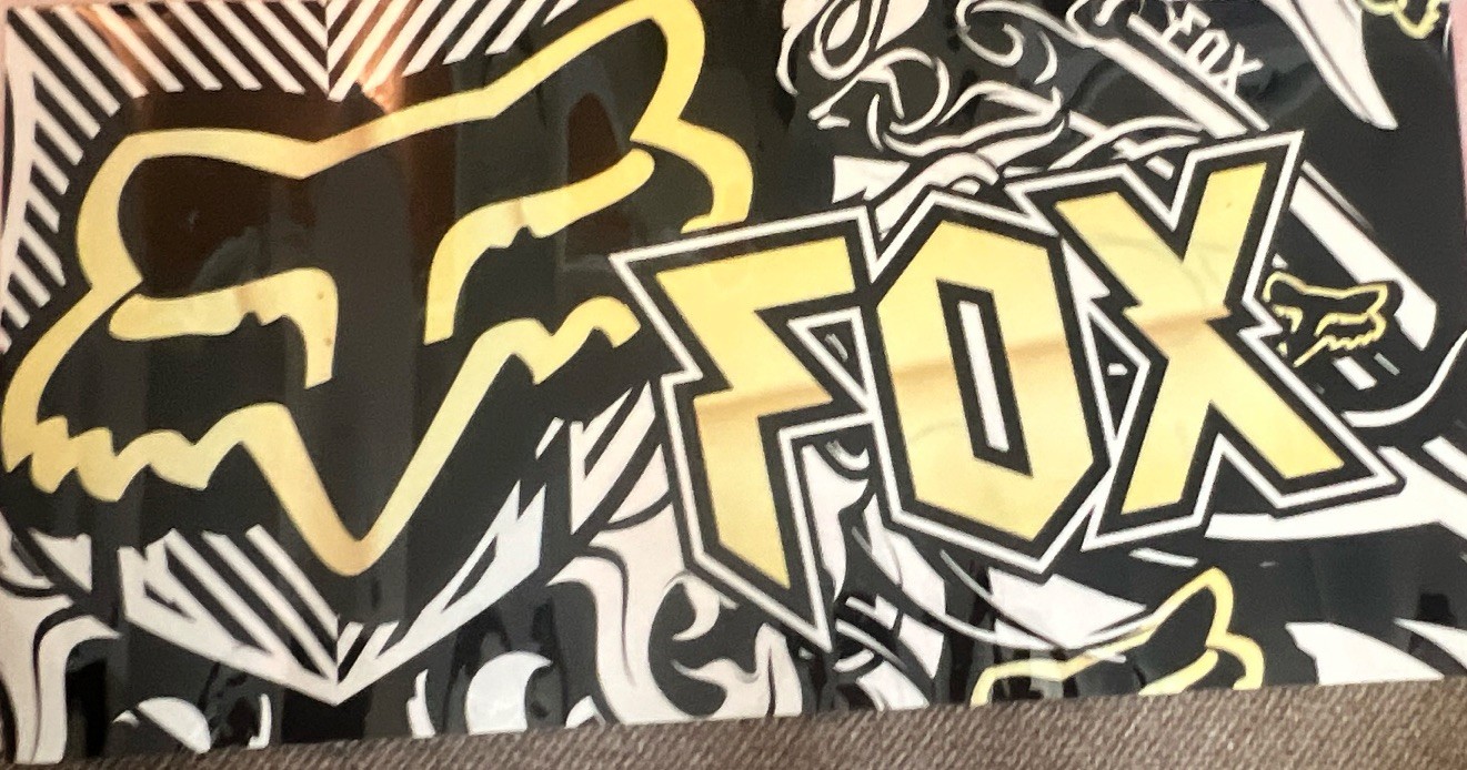 Vintage Official Fox Racing Store Display Panel Promotional Sign Glossy Plastic