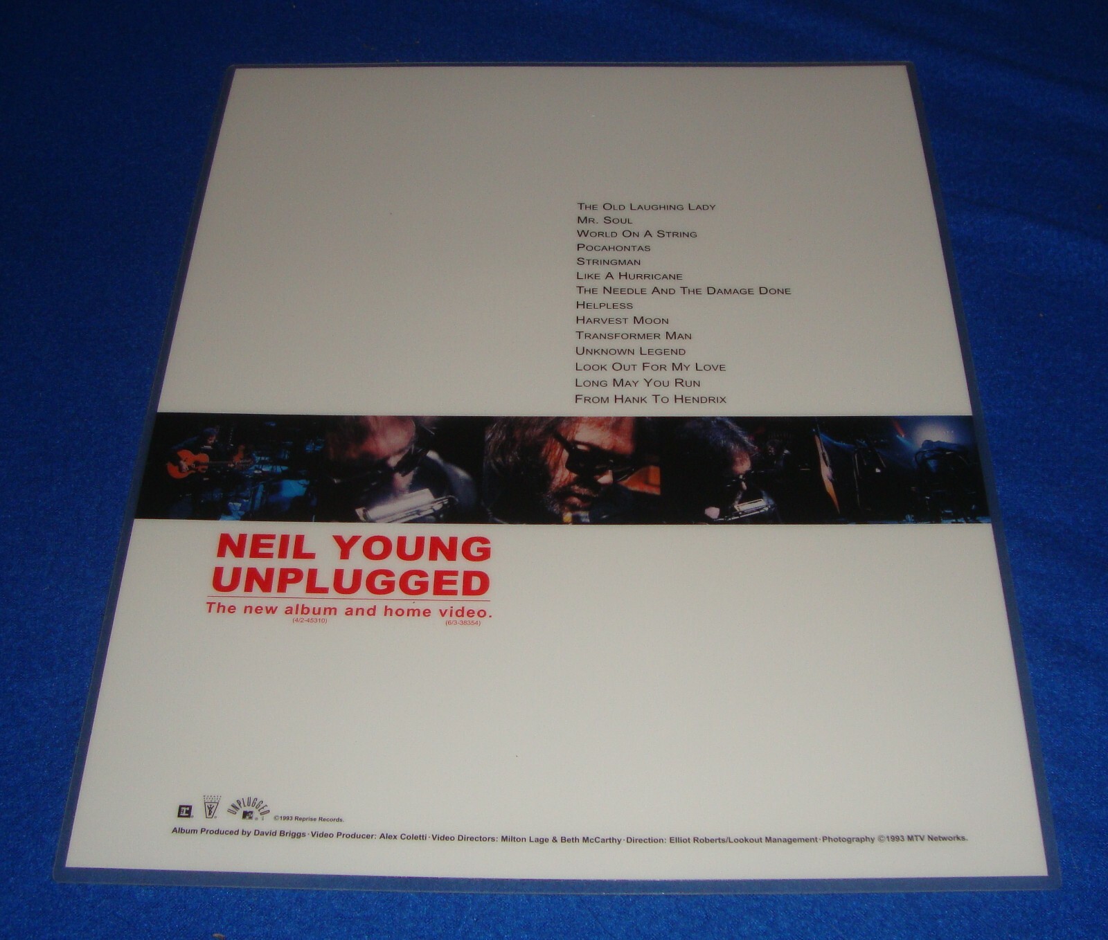1993 Original Store Display Standee Neil Young Unplugged
