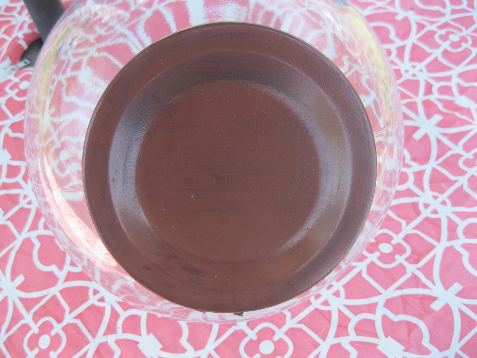 VINTAGE GENERAL STORE COUNTER GLASS SLANTED ROUND CANDY JAR CLIP METAL LID NICE