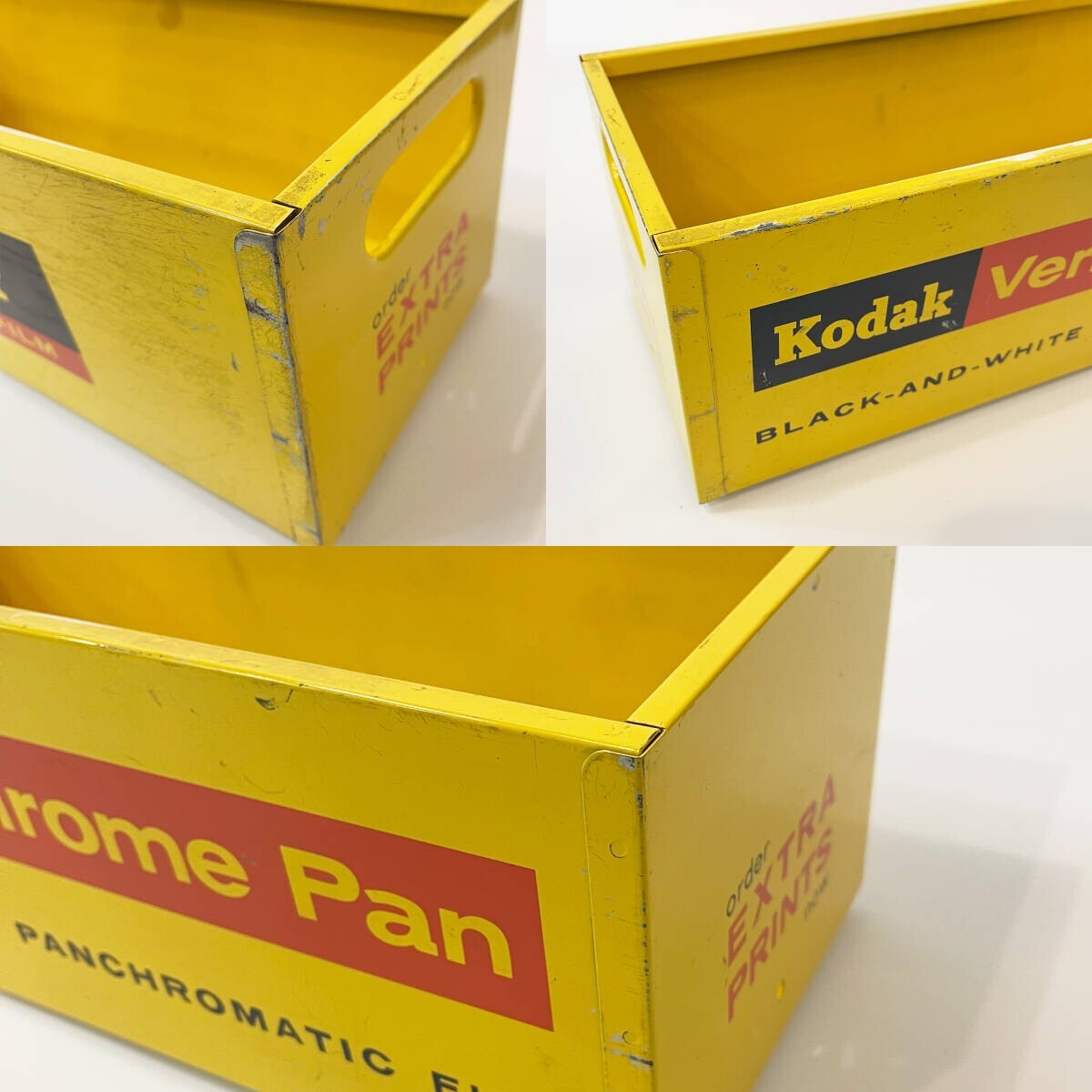 Vintage Kodak Metal Container Store Display Camera Film File Box From Japan