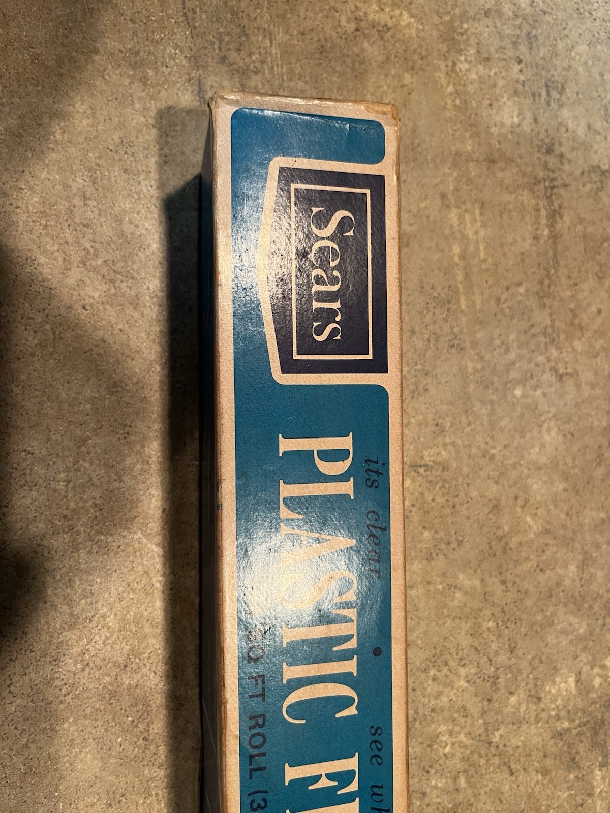 Vintage Sears Plastic Freezer Wrap Used Prop Or Display Maybe Half Is Left.