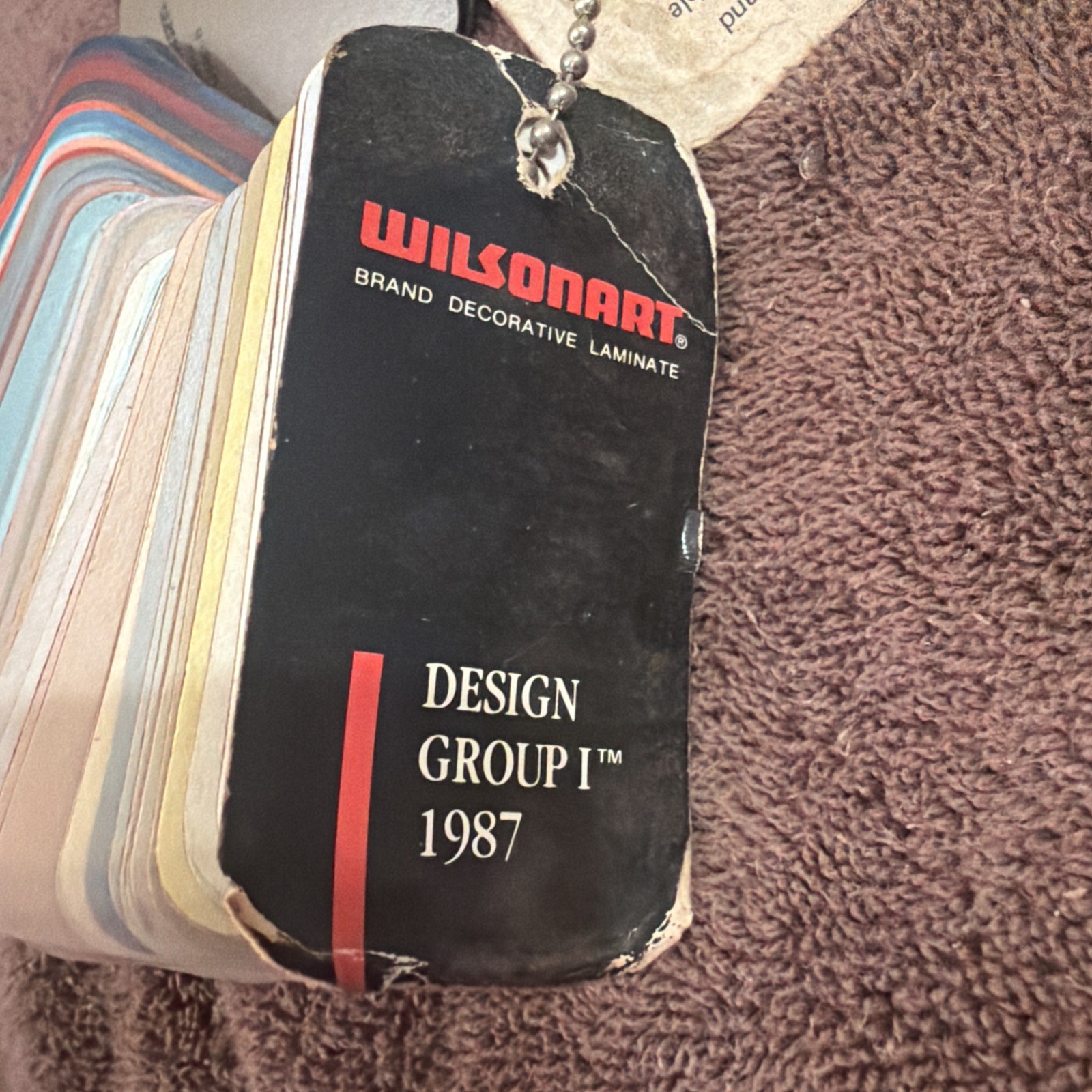 Vtg Wilsonart 1980s Home Collection Laminate Sample Cards Chain Of Colors Styles