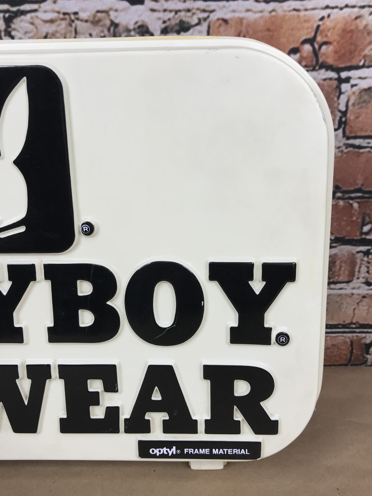 Scarce Playboy Eyewear Plastic Lighted Advertising Sign 18″ x 13″