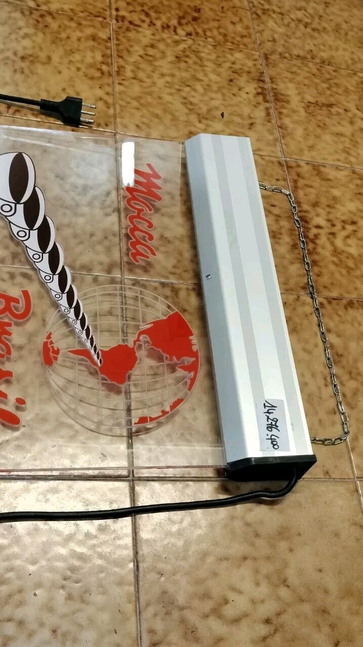 Very Rare Coffee Mocca Brasil Advertising Light Sign Table Working