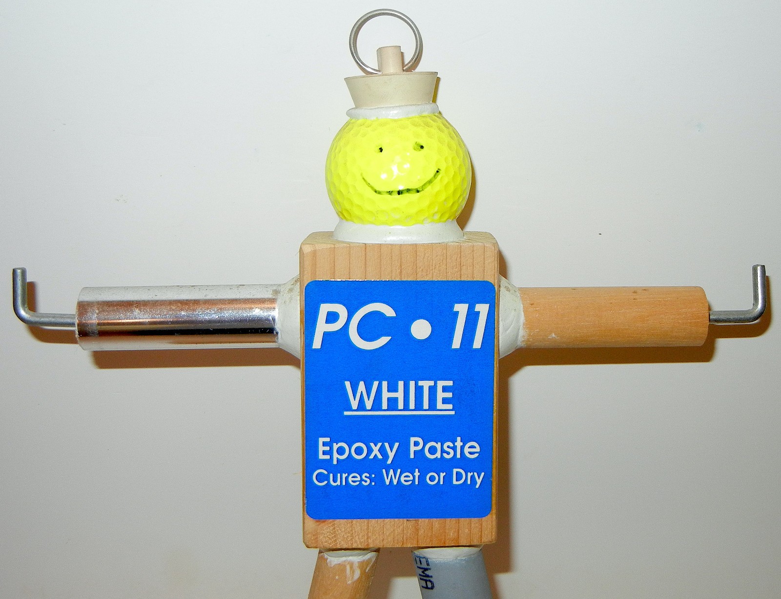 VINTAGE PC-11 EPOXY PASTE FIGURAL MAN STORE COUNTER DISPLAY SIGN