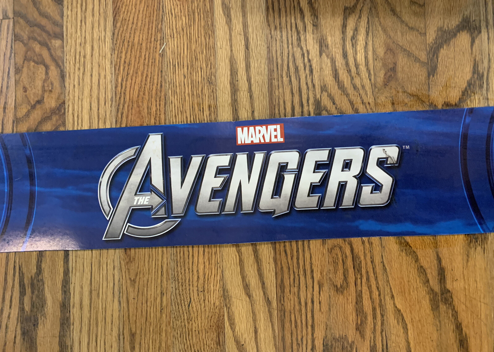 Toys R Us MARVEL AVENGERS Store Display Strip Shelf Talker 48” X 5 1/4” 2012