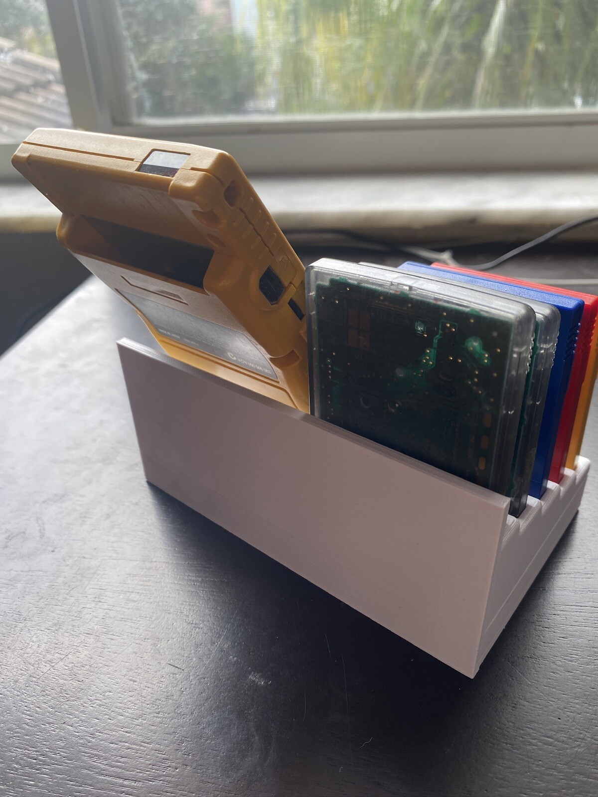 Gameboy Color Display Stand! Holds 5 Cartridges & System! Made in USA