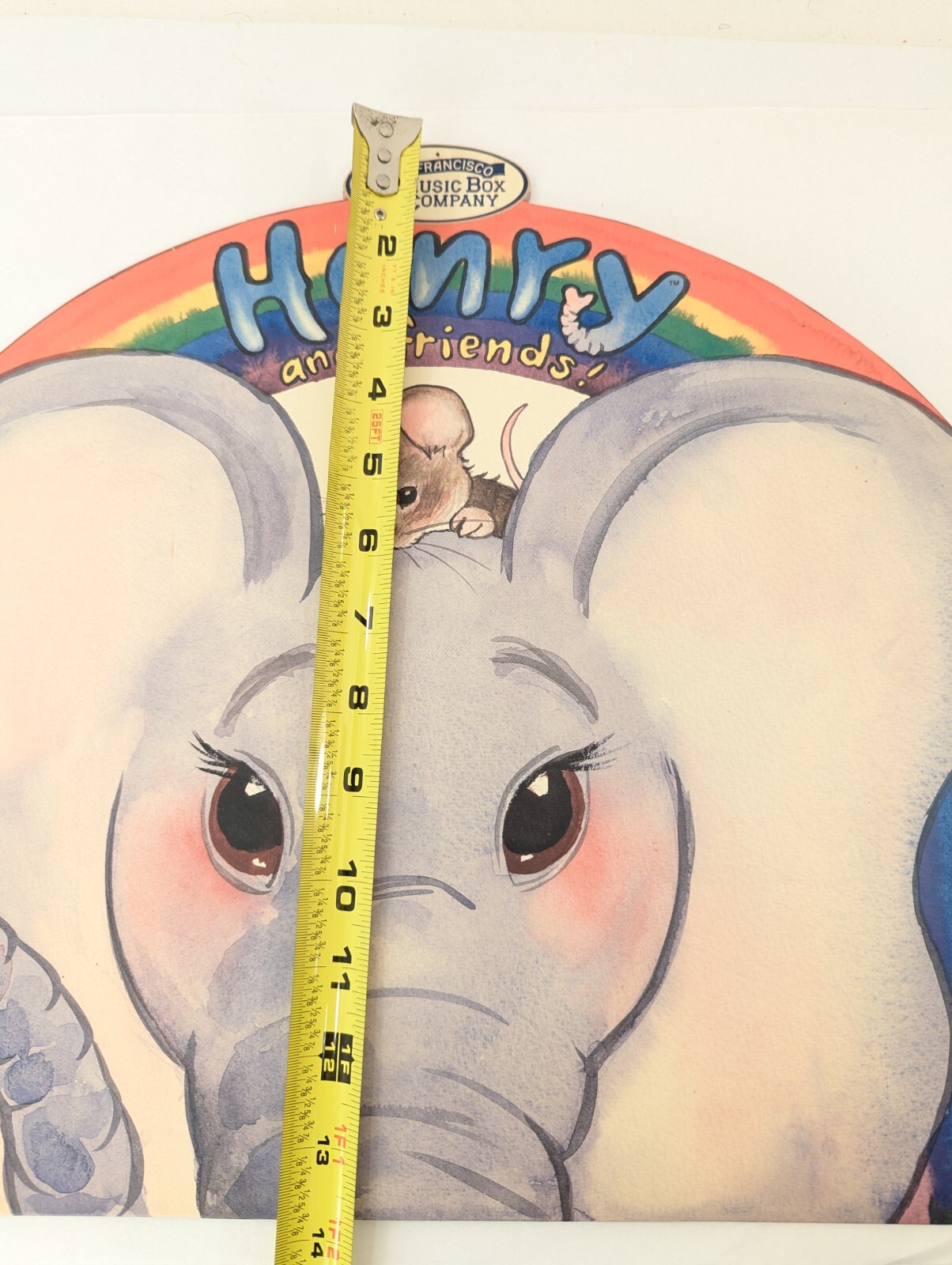Henry & Friend Elephant Tuskers San Francisco Music Box Co Store Display Ad Sign