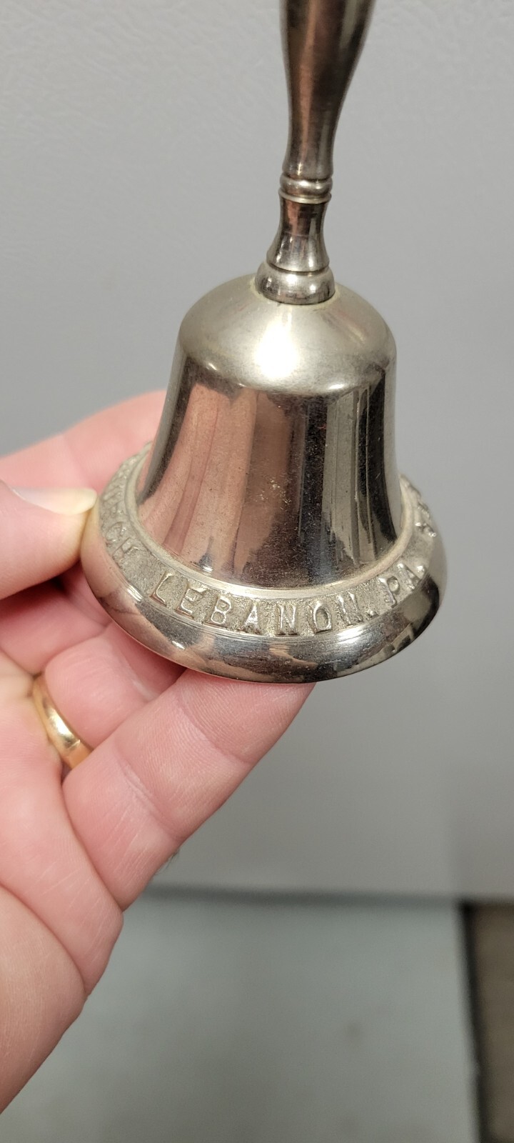 Vintage Antique Early 1900s Lebanon PA Trinity Lutheran Church Advertising Bell