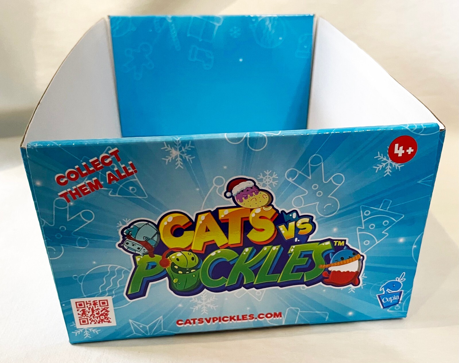 Cats vs Pickles Holiday Series 2023 Store Display Box Christmas 8.5×3.5×6″