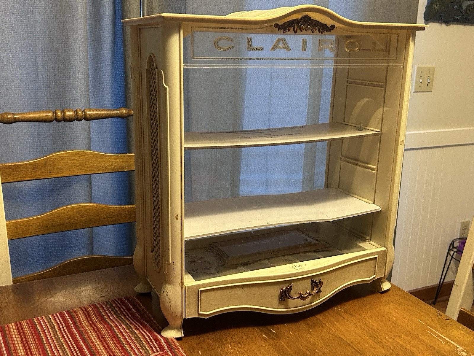 Vintage Advertising Clairol Cosmetics Display Cabinet 20.5” With Color Charts