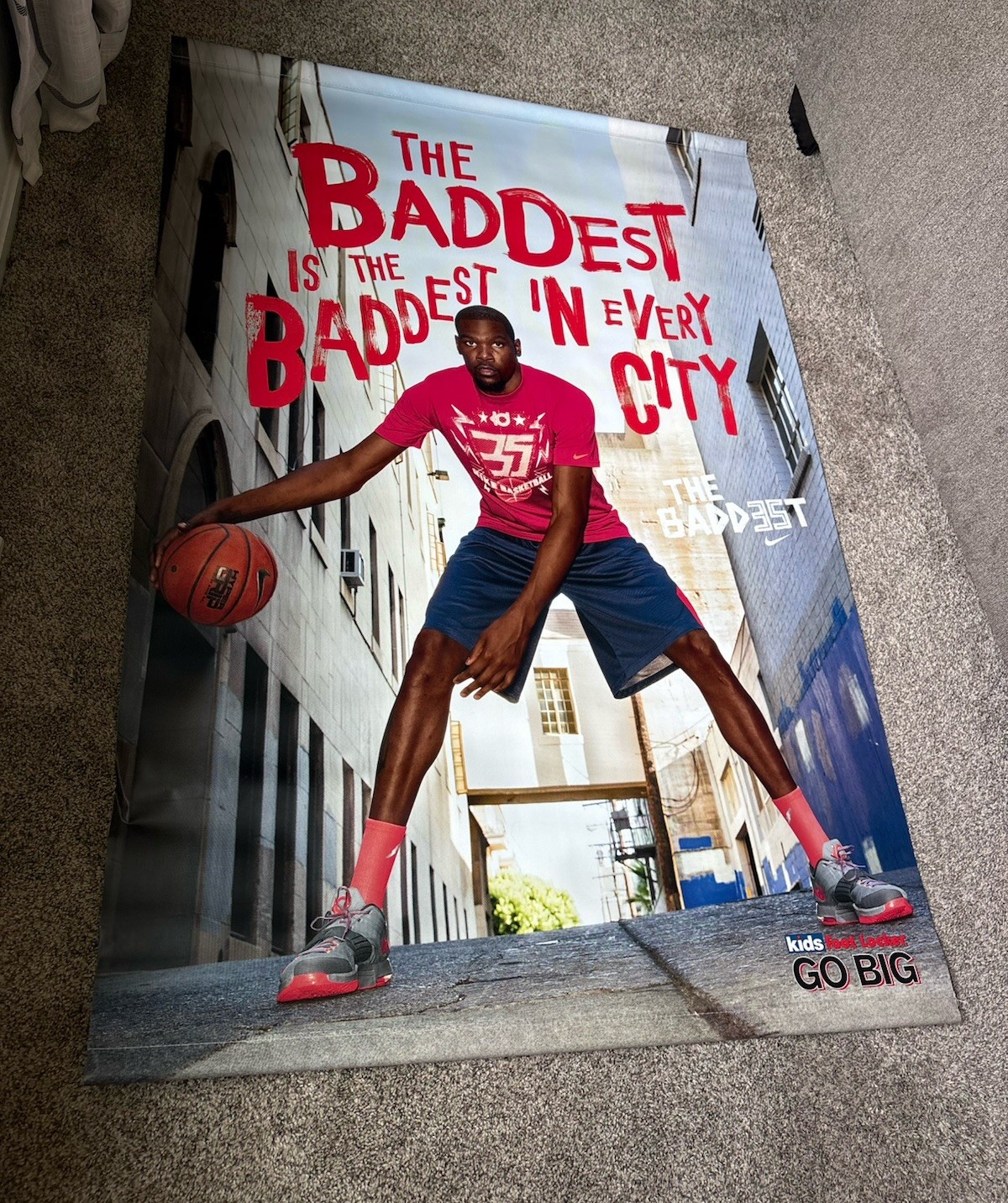 NIKE 2014 KEVIN DURANT KD 7 PROMO FOOTLOCKER STORE DISPLAY POSTER SIGN BANNER