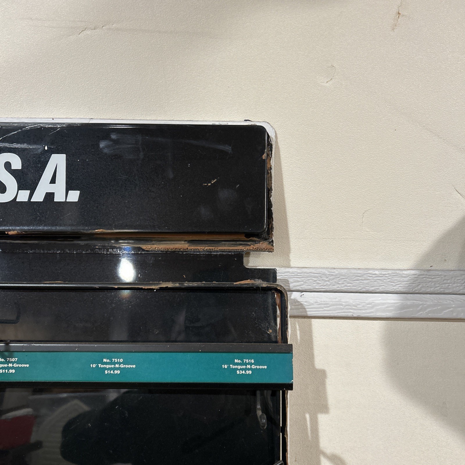 Vintage 1985 S-K Tools Hardware Store Plier Wrench Display 24” X 37” X 3”