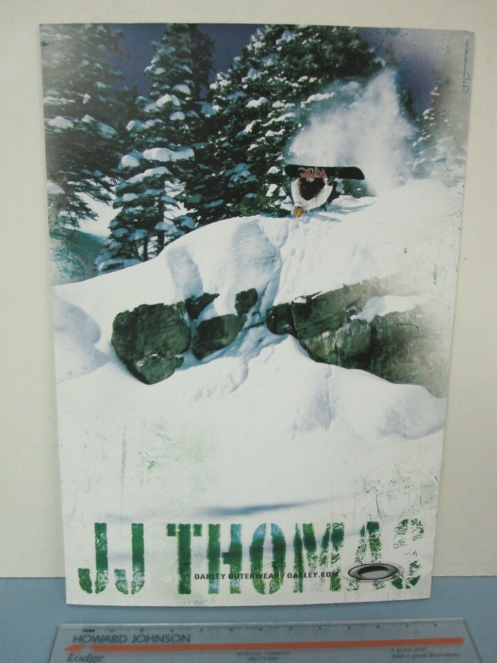 OAKLEY 2002 JJ Thomas snowboard promo cardboard display New Old Stock Flawless