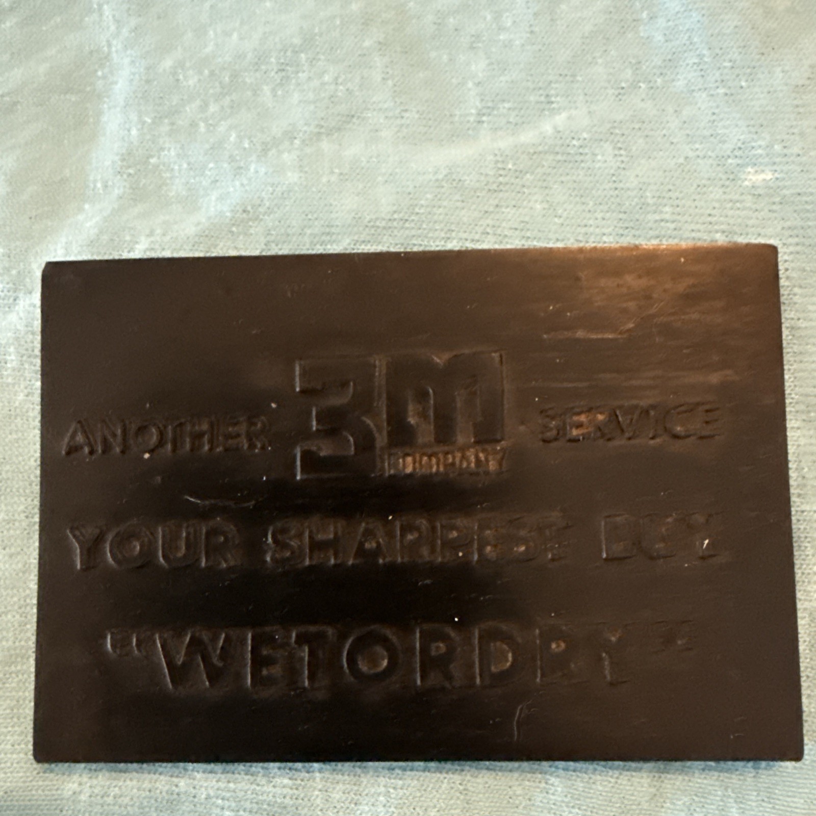 Vintage Collectable 3M Automotive Products Rubber Patch Calling Card