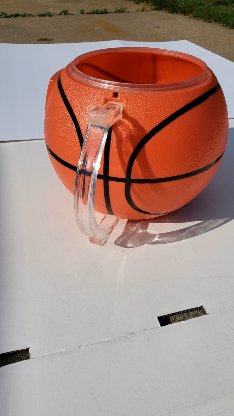 SLIM JIM LARGE PLASTIC BASKETBALL STORE DISPLAY CUP / MUG / BOWL 11″ x 9″ x 8″