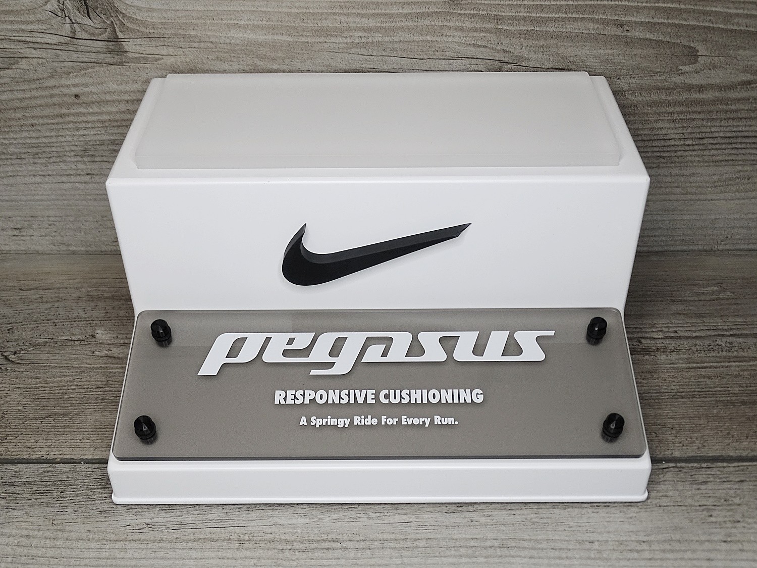 Nike PEGASUS Promo Store Display Riser Stand Swoosh Logo Rare Limited