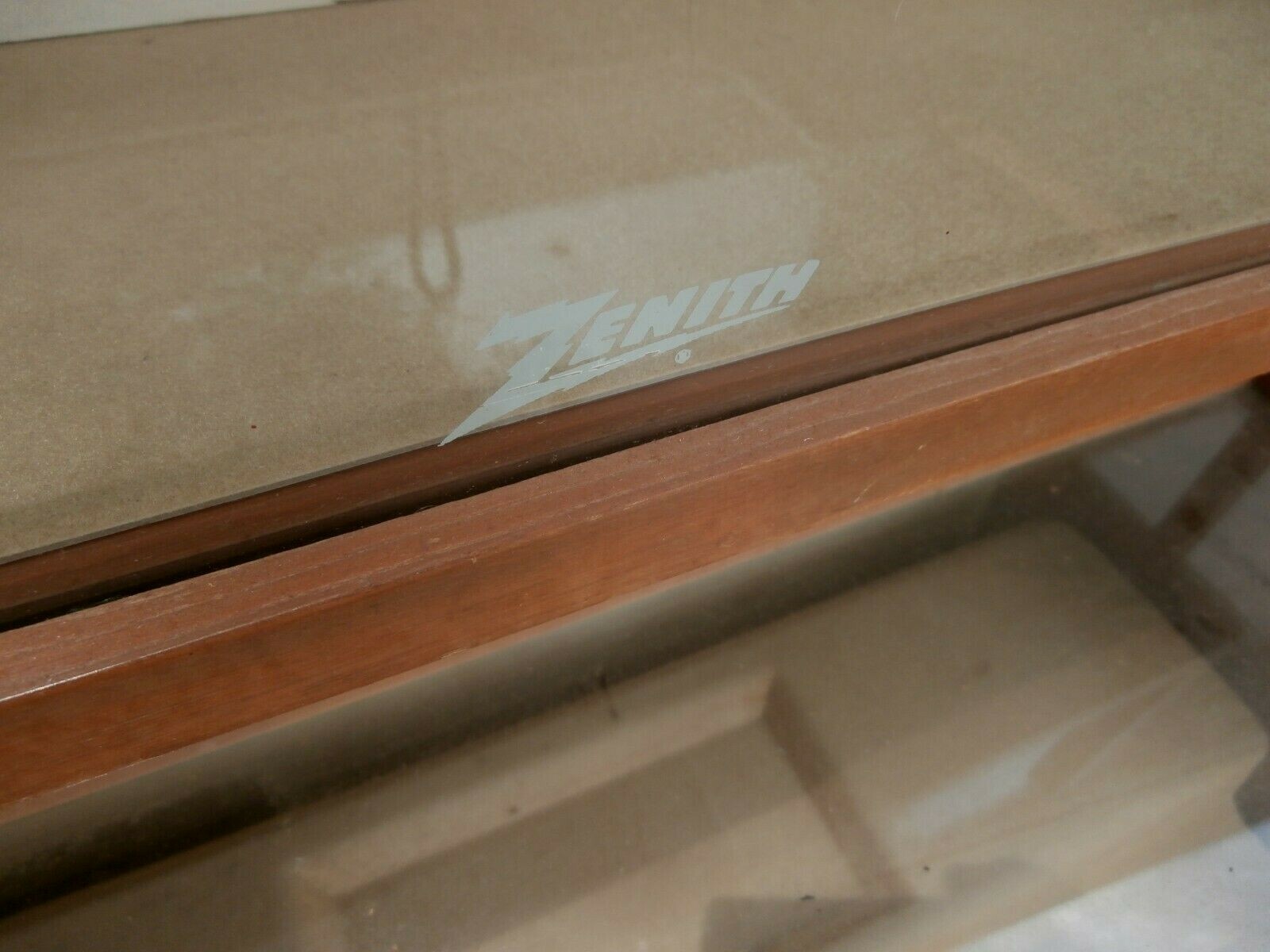 Vintage Zenith Store Wooden w/ Glass Display Cabinet Case Showcase 1960’s 70’s