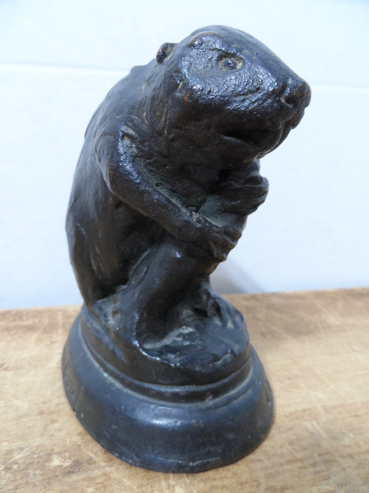 BEAVER COAL Original Old Bronze Clad Advertising Statue Store Display Sign Phila