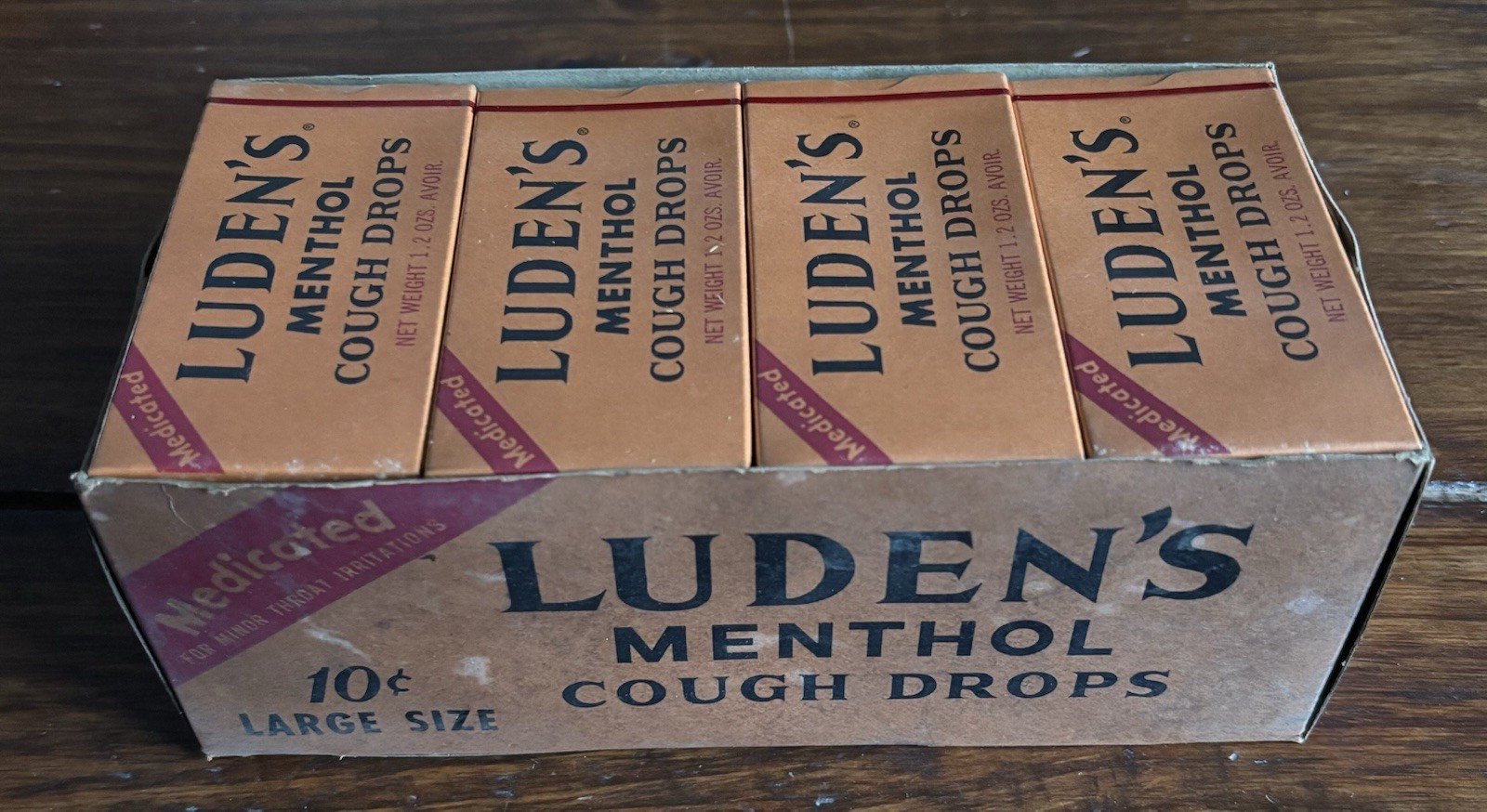 Vintage 1950’s NOS Full Box (20) Boxes LUDEN’S Country Store Counter Display
