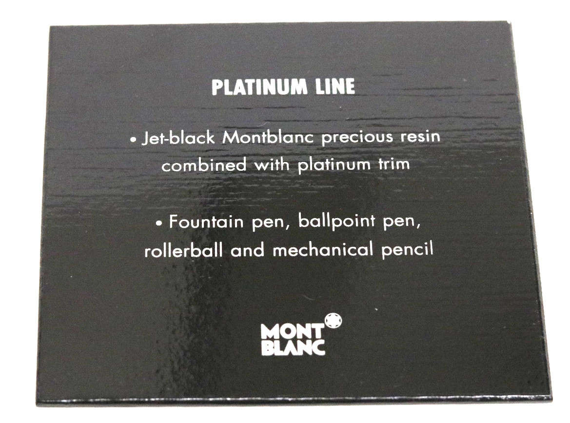 Rare Authentic Montblanc Store Display Sign Platinum Line