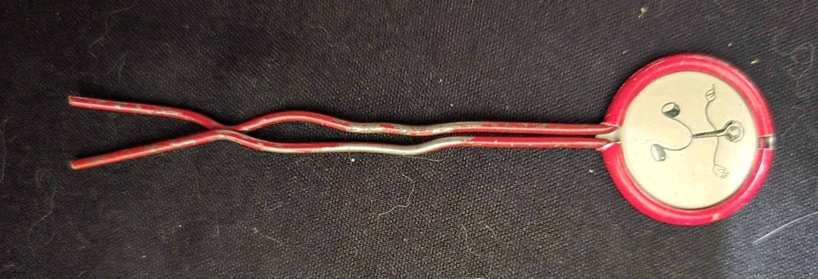 Vintage Judd Kadmilite Eye Screw Holder Screw Pin 3 Metal Red