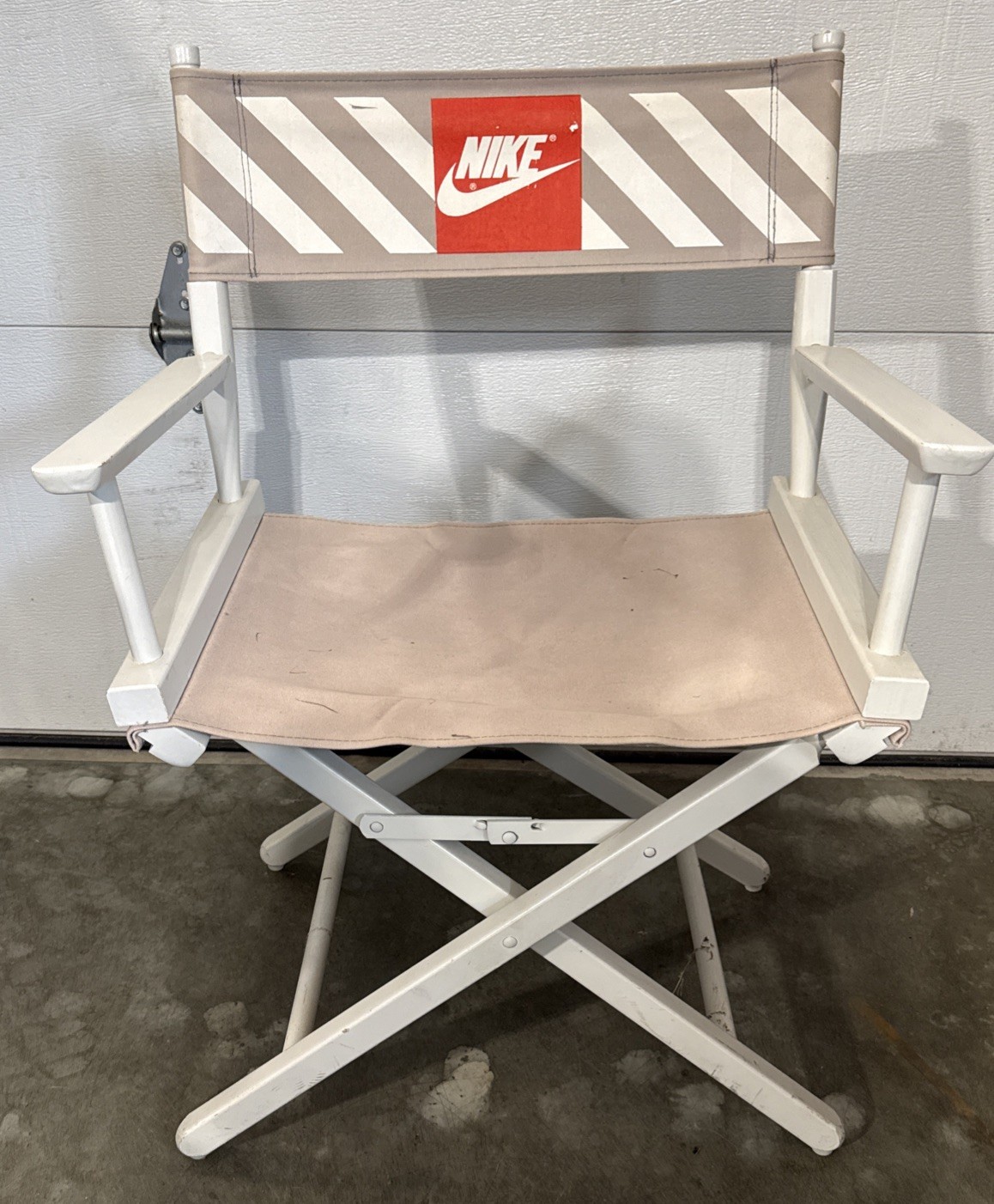 Vintage 80s Nike Director Chair orange Nike logo, Promo Rare Collectible Seat