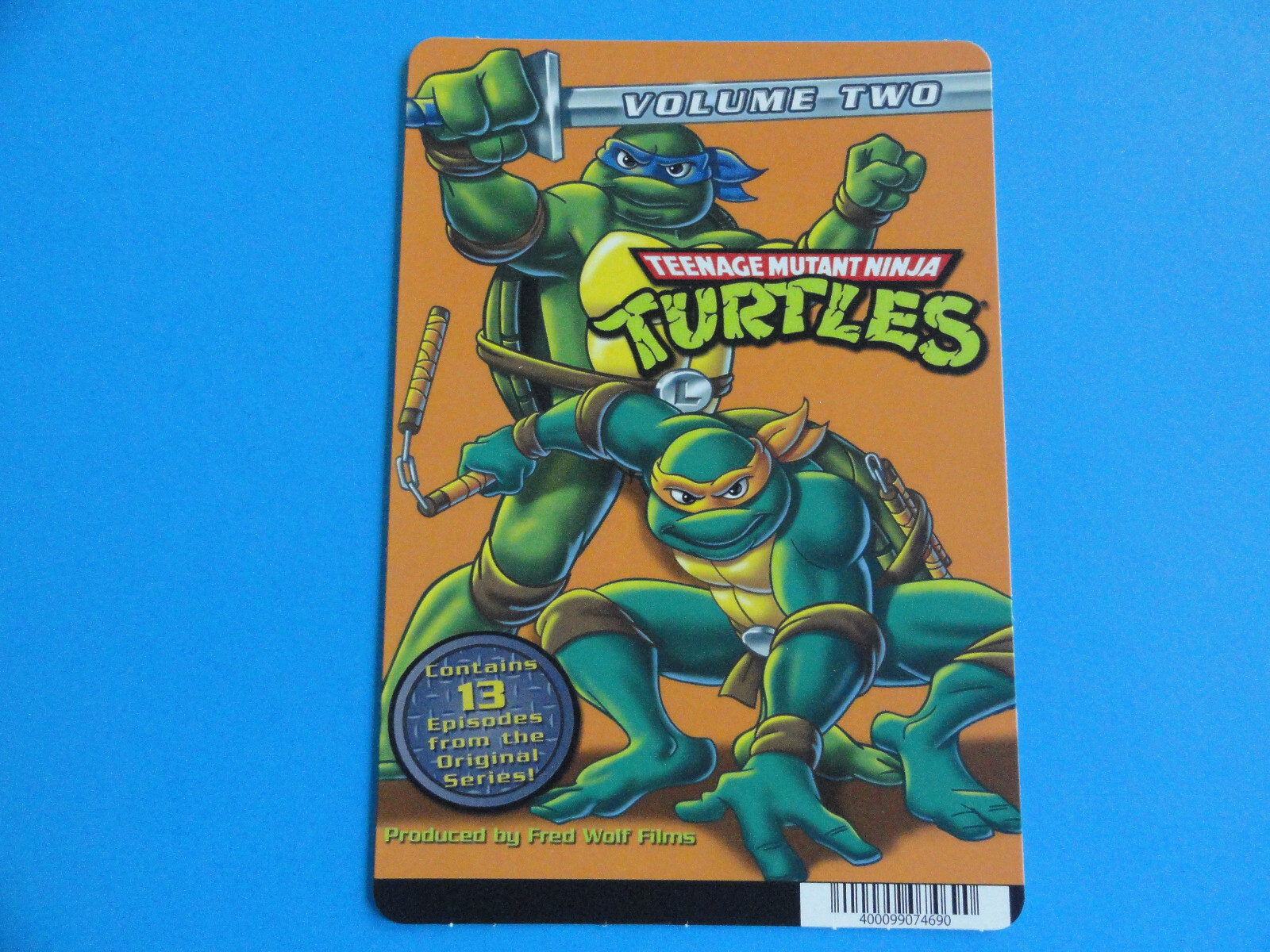 THE TEENAGE MUTANT NINJA TURTLES – VOL 2 – BLOCKBUSTER VIDEO BACKER CARD 5″X8″