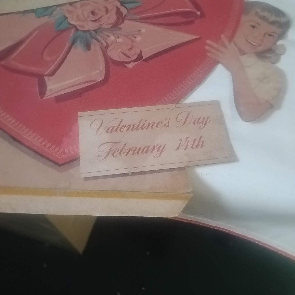 Large Cardboard 1955 Schrader’s Candies Store Display