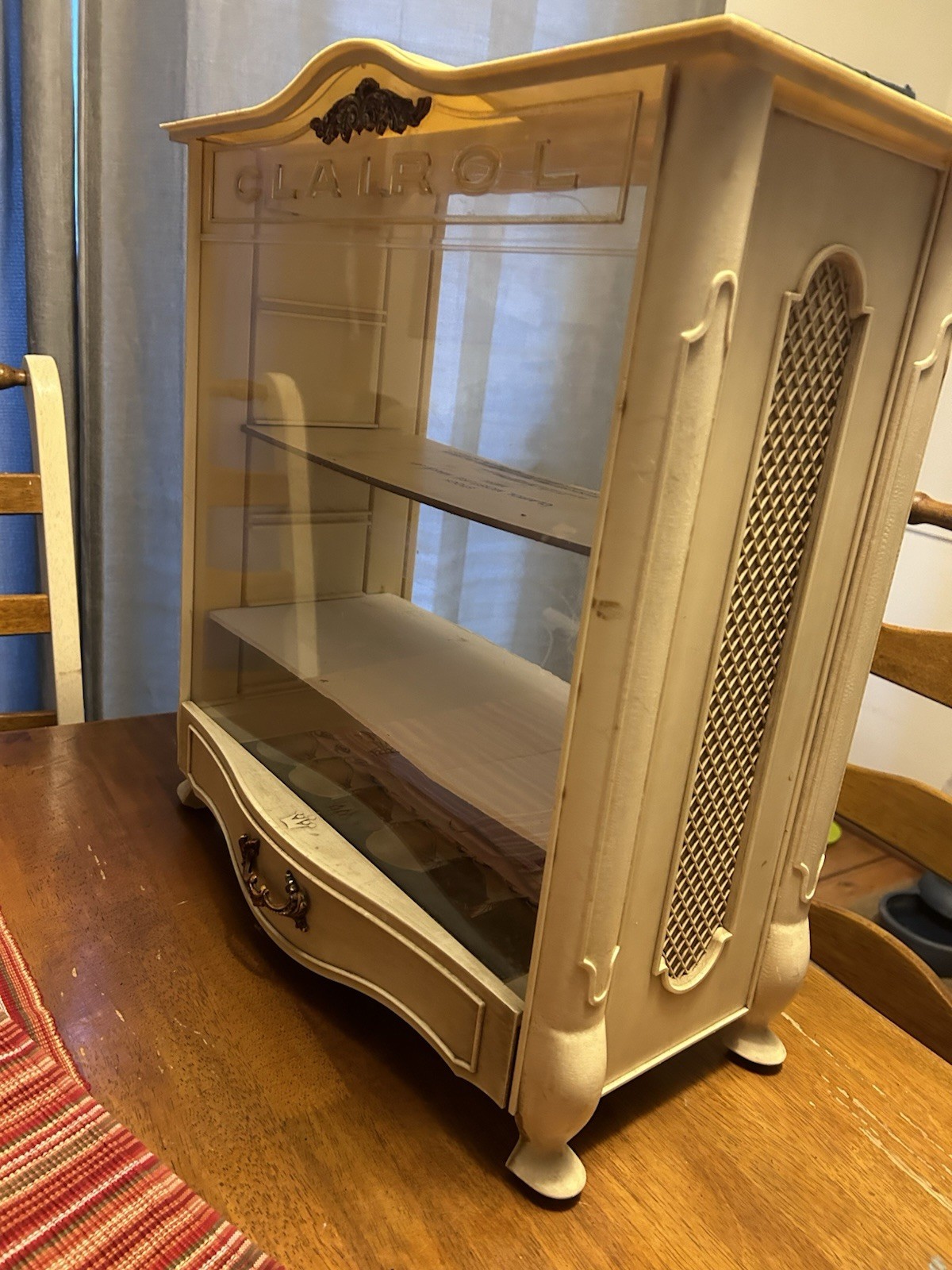 Vintage Advertising Clairol Cosmetics Display Cabinet 20.5” With Color Charts