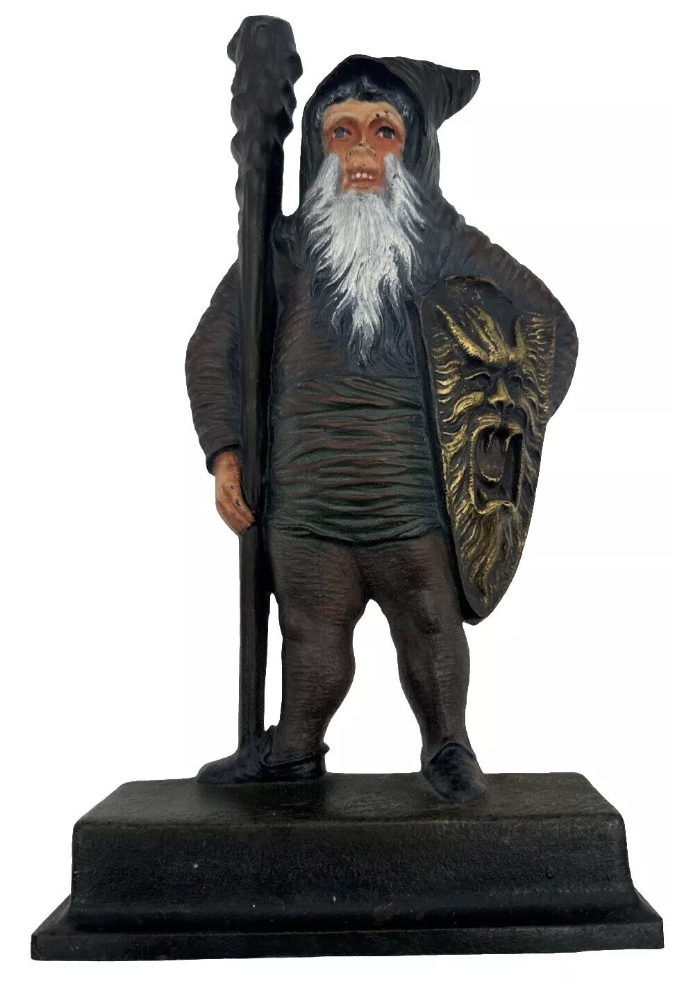 BRADLEY & HUBBARD Cast Iron WARRIOR GNOME ELF MAN KRAMPUS Antique Doorstop B&H