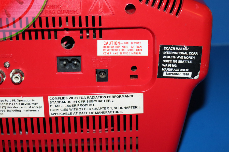 Nintendo 64 STORE DISPLAY 9″ RED TV CRT off KB Toy Kiosk Sign Shelf Demo Cabinet