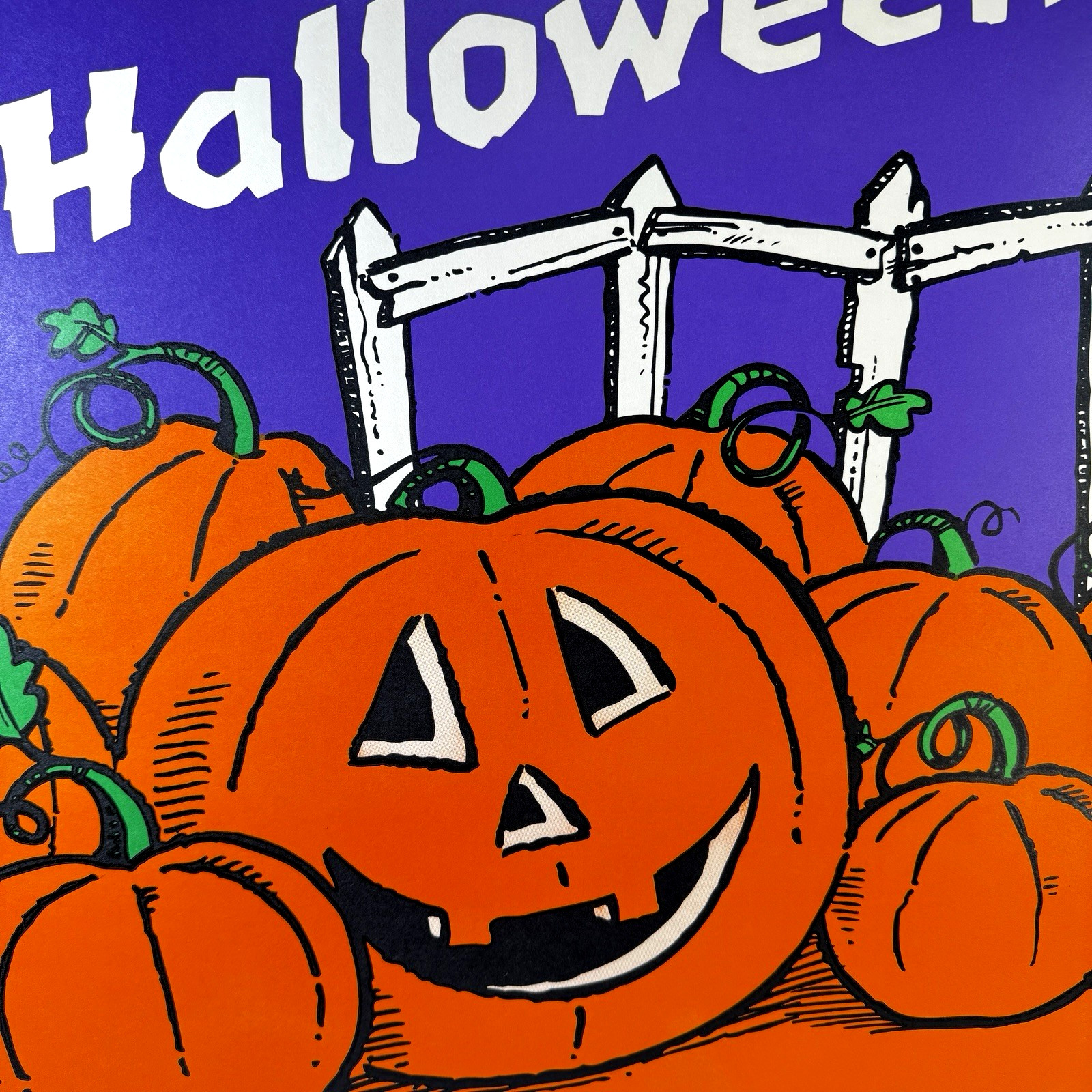 Vintage 1990s HAPPY HALLOWEEN Large Store Display Double Sided 26 x 20