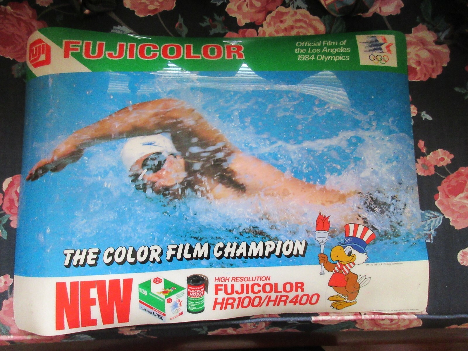 Fujicolor , Pharmacy , Advertising , Counter Top Mat , 20″ X 15″ , Vintage