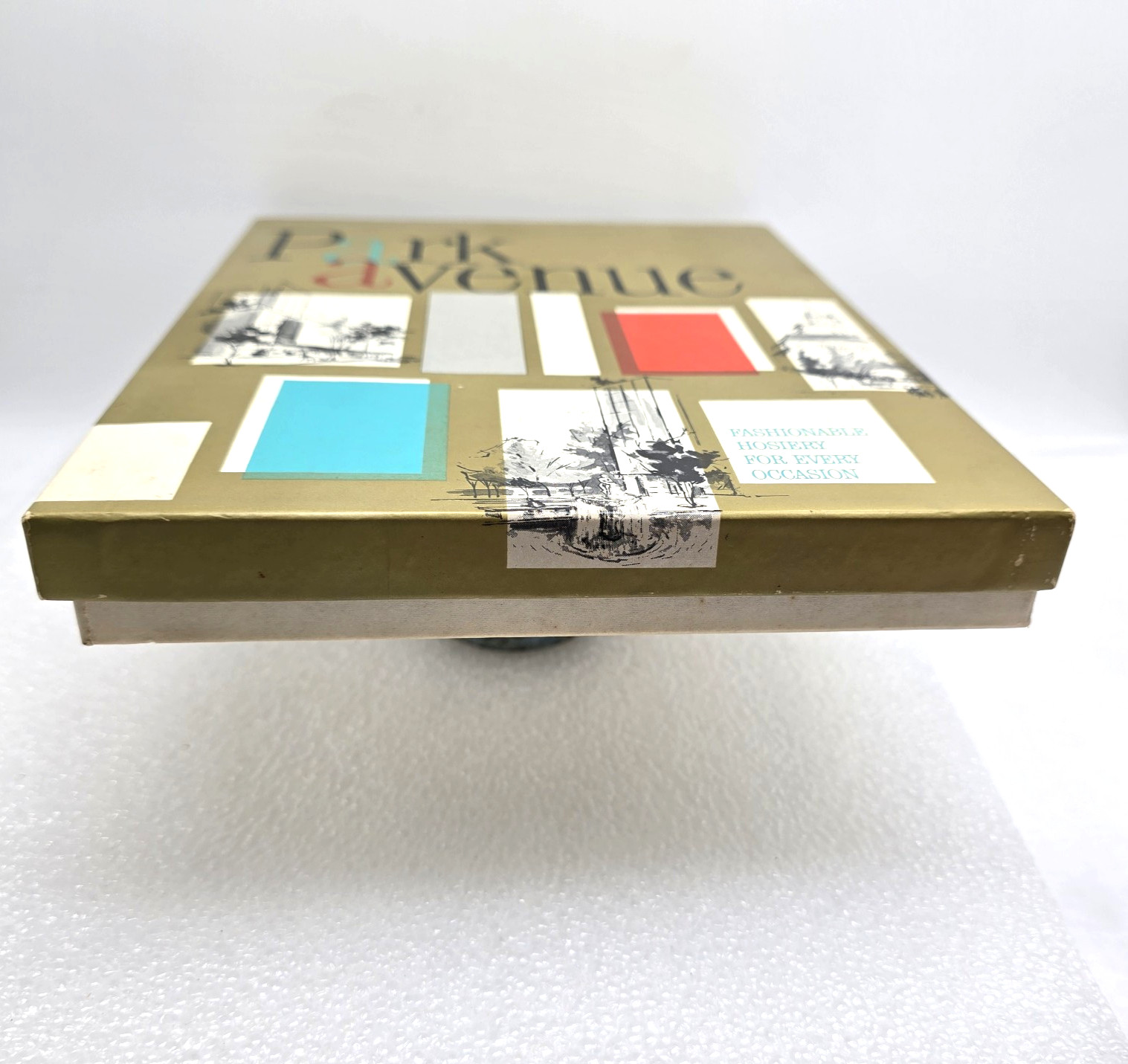 Vtg Hosiery Box Park Avenue Leonard’s Price Tag Empty Collectible Advert Art