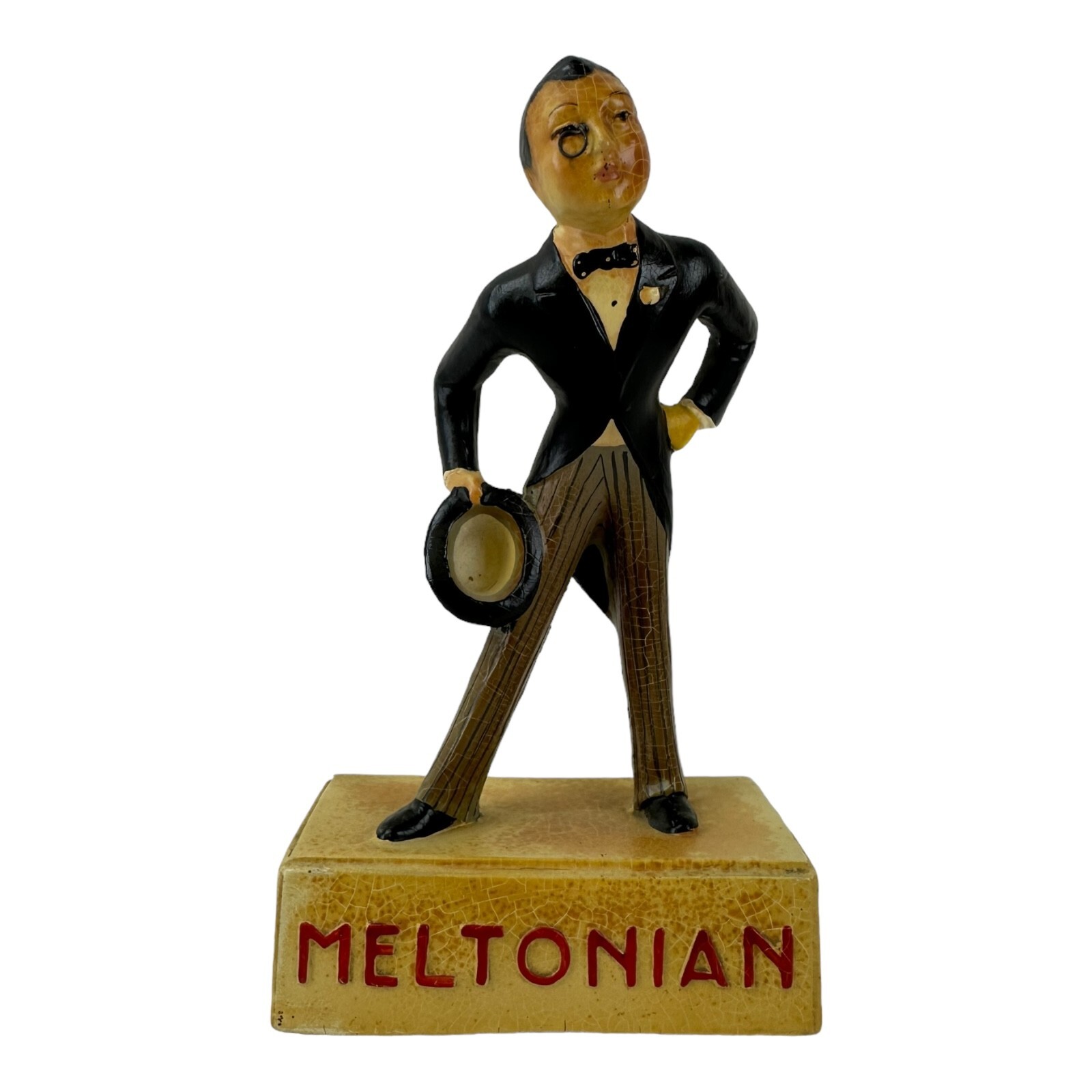 1930S MELTONIAN MAN SHOE ADVERTISING FIGURE STORE DISPLAY! VINTAGE COUNTERTOP