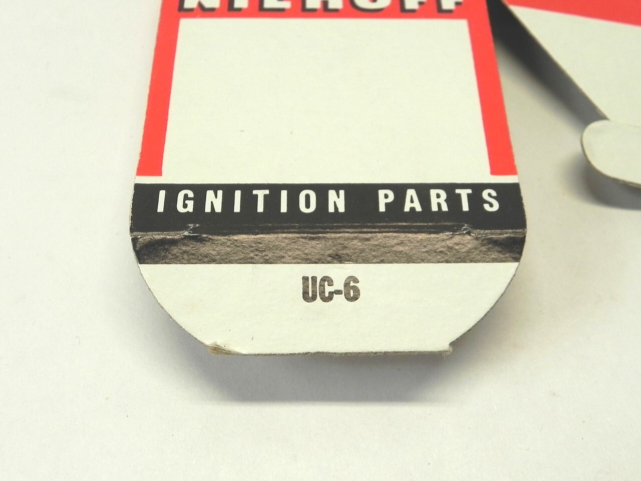 VINTAGE NIEHOFF IGNITION PARTS DISPLAY BOX *BOX ONLY* #UC-6 NEW UNUSED