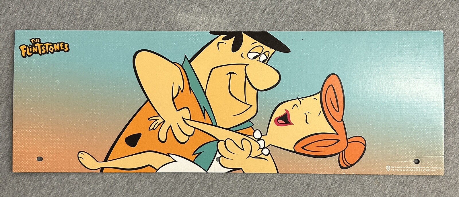 2024 Spirit Halloween Display End Cap 24″ x 8″ – The Flintstones Fred & Wilma